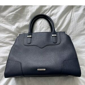 Rebecca Minkoff navy leather satchel purse
